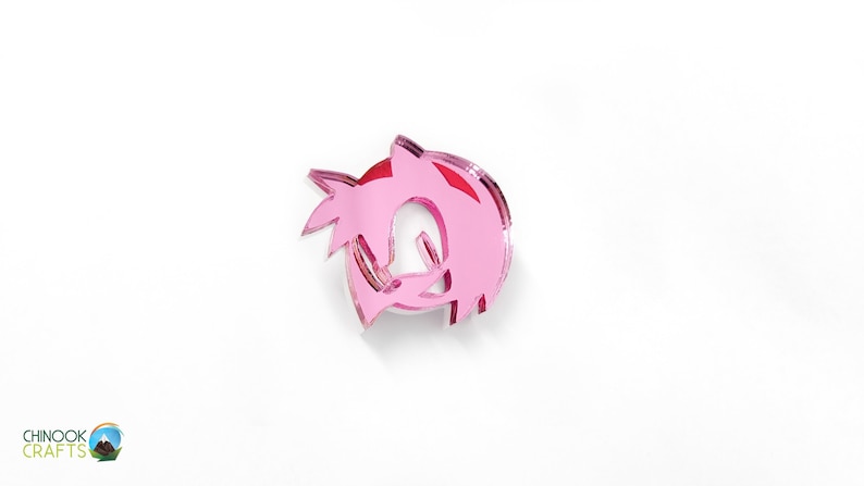 Amy Rose Laser Cut Pin image 1