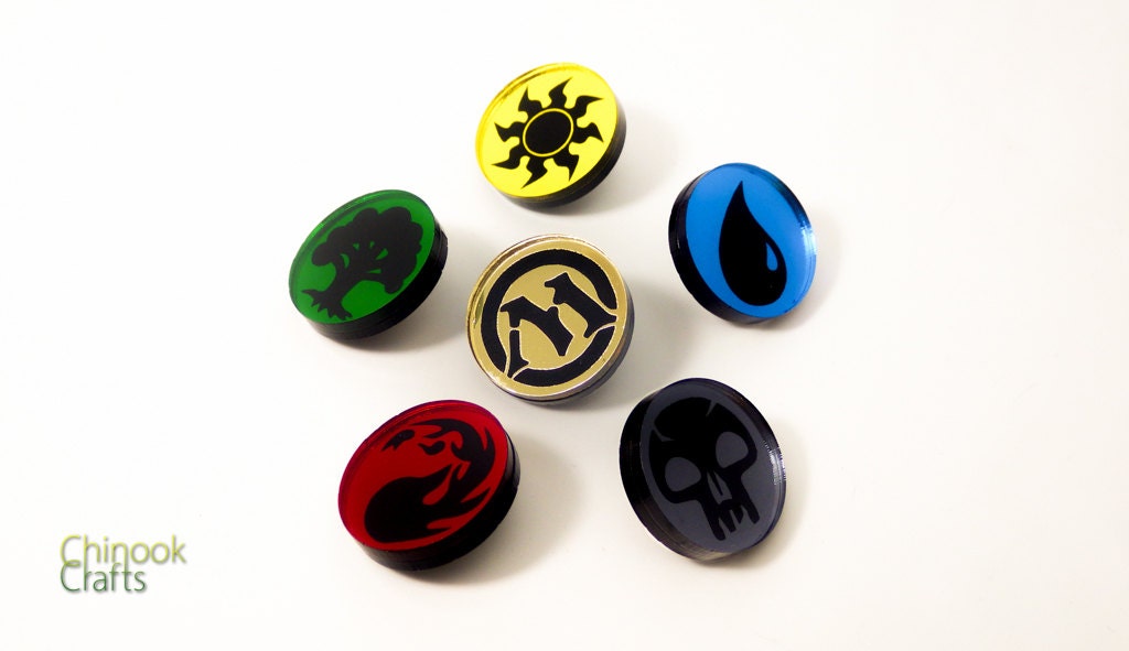 Magic the Gathering Pin Set Laser Cut 