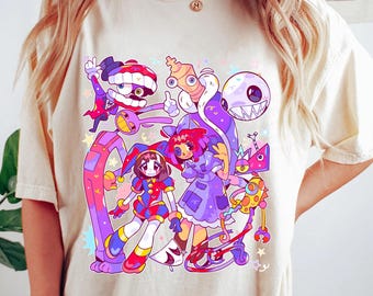 The Amazing Digital Circus T-shirt, TADC Fan Gift, Circus Characters Shirts, Circus Theme Tshirts, Anime Tshirts, Gift Birthday for Boy Girl