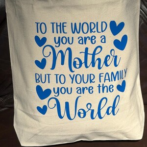Tote Bag Mother’s Day Beautiful Quote Design Canvas Material Shopping Reusable Grocery Carrier Cute Design Theme Gift Idea Enthusiast Travel