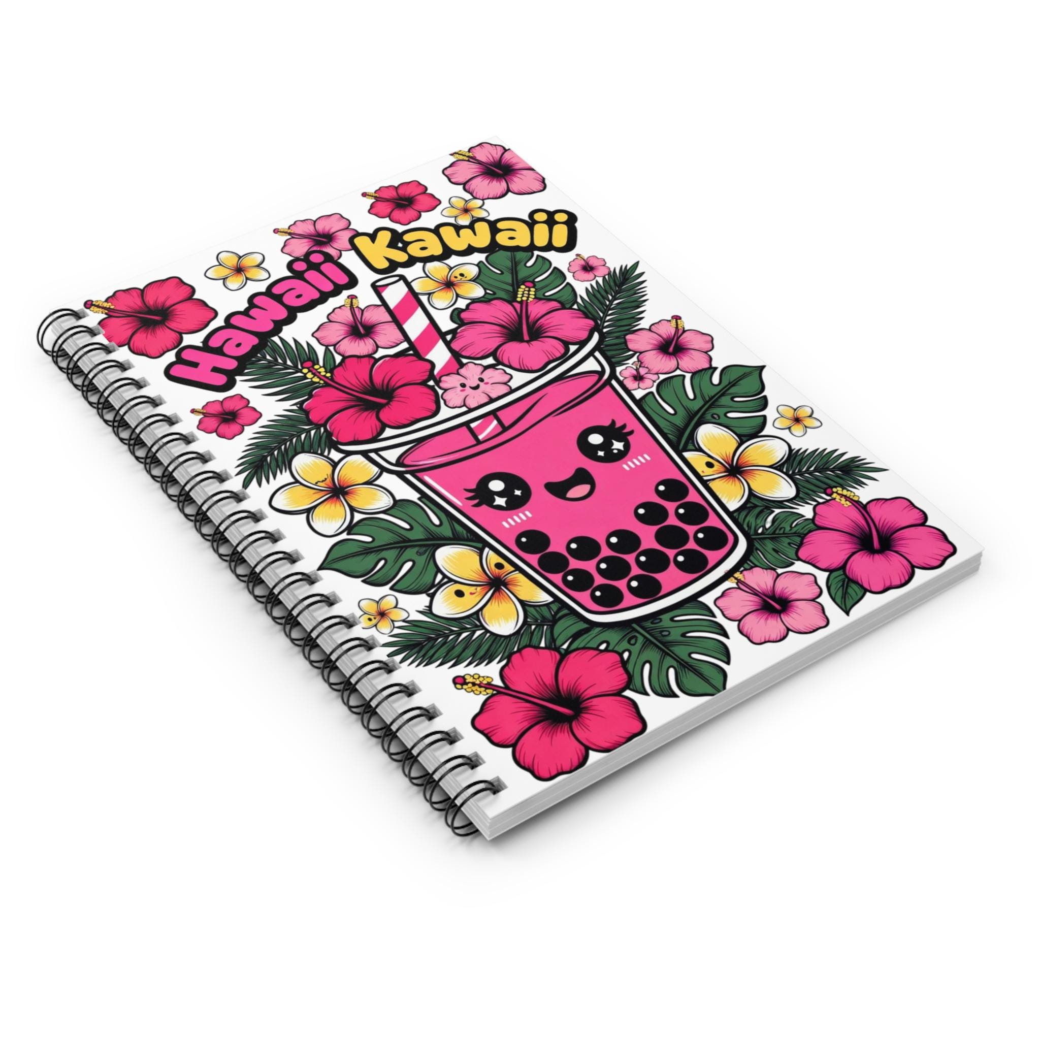 Hawaii Kawaii Bubble Tea Spiral Notebook | Ruled Journal - Etsy