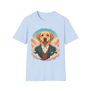 Camiseta con retrato de un elegante labrador / Camiseta gráfica con perro en traje