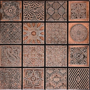 Wall tile Copper - 30x30cm / 12"x12" - Multi Moroccan design