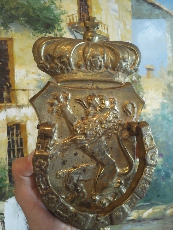 Vintage Lion DOOR KNOCKER BRASS | Etsy
