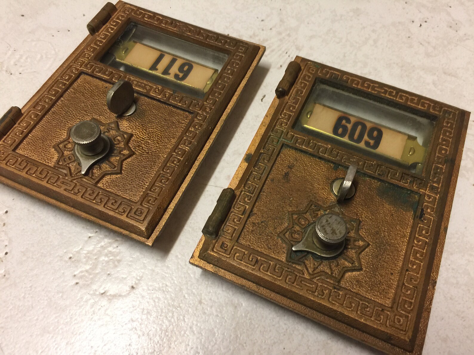 Vintage MAILBOX DOORS Set of 2 Etsy