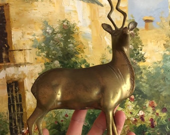 LARGE BRASS DEER