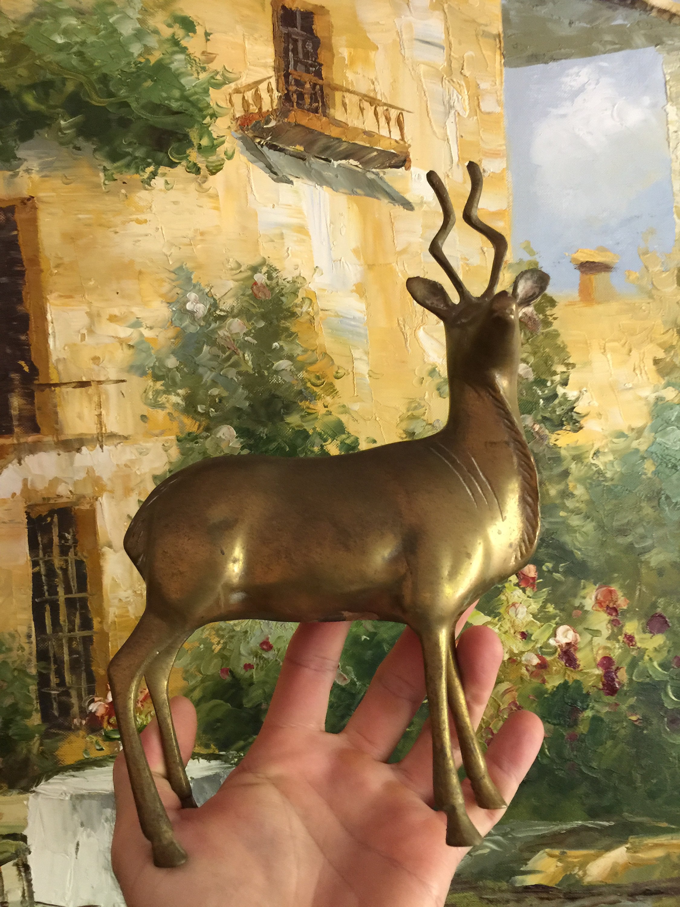 Large brass deer online