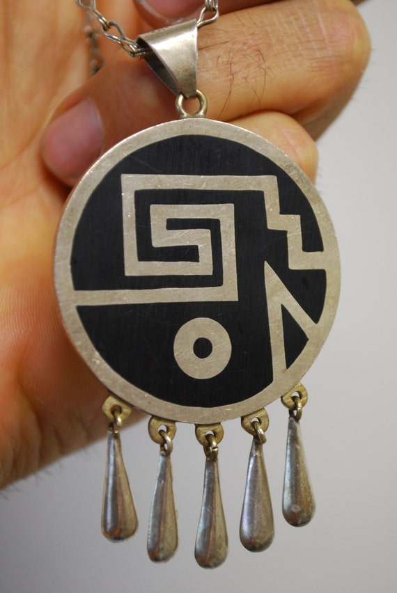 Vintage Native Necklace -  Sterling Silver - image 1