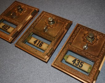 VINTAGE MAILBOX DOORS - Set of 3