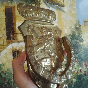 Vintage Lion DOOR KNOCKER BRASS image 6