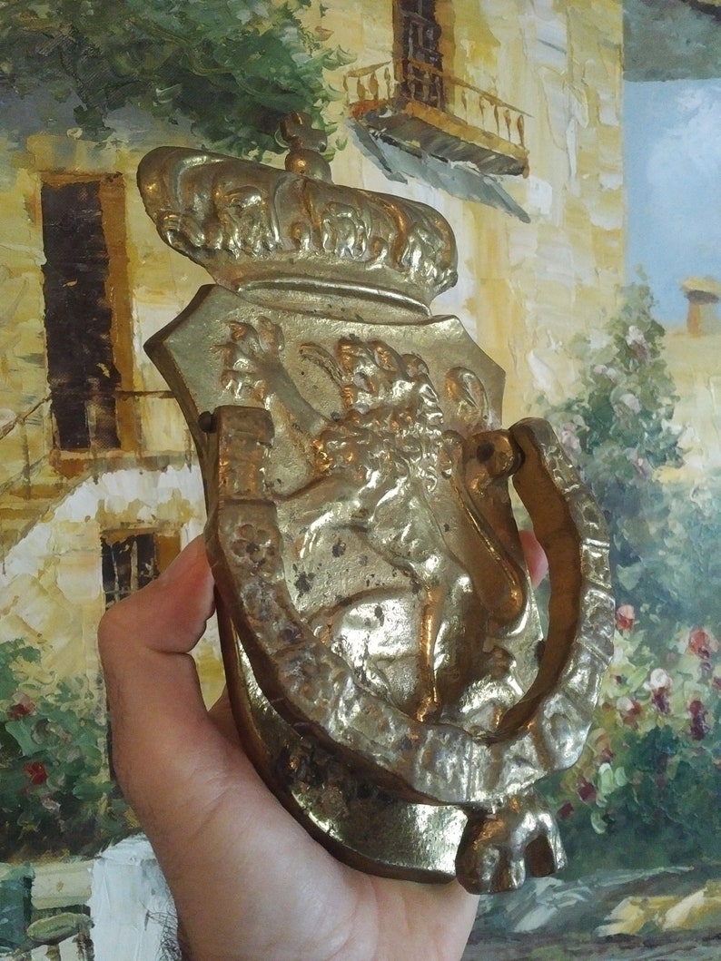 Vintage Lion DOOR KNOCKER BRASS image 6