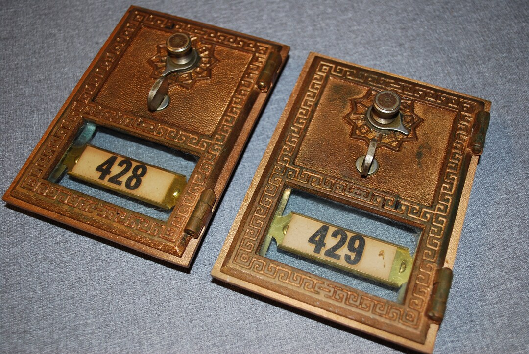 Vintage MAILBOX DOORS Set of 2 Etsy