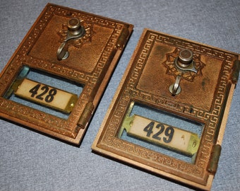 Vintage MAILBOX DOORS - Set of 2