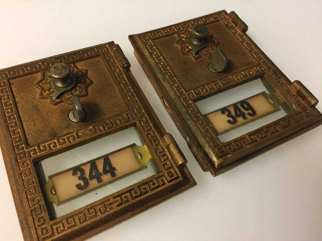 Vintage MAILBOX DOORS Set of 2 Etsy