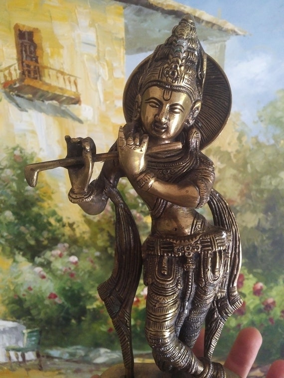 Large BRASS VISHNU STATUE