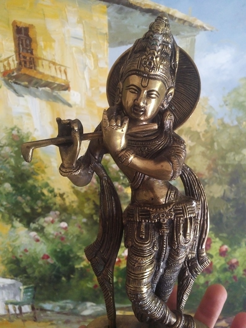 Large BRASS VISHNU STATUE
