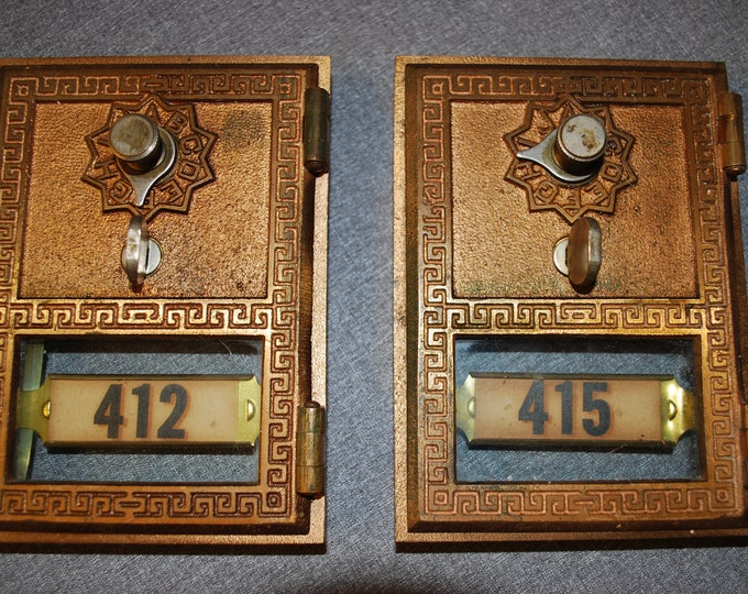 Vintage MAILBOX DOORS Set of 2 Etsy