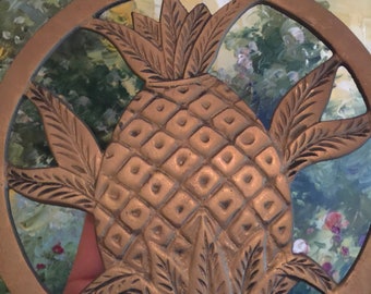 Vintage BRASS PINEAPPLE TRIVET