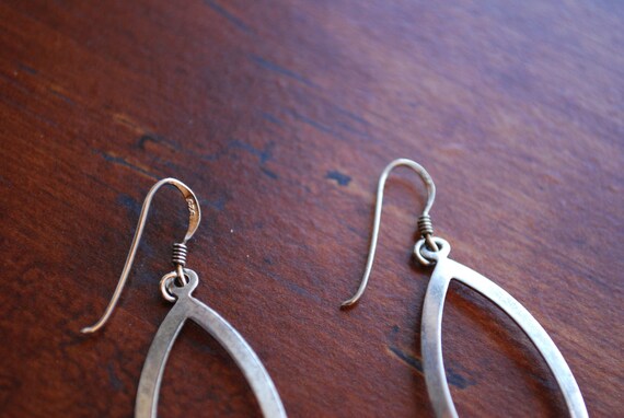 VINTAGE EARRINGS - Sterling Silver AGATE Earrings - image 5