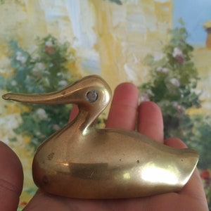 Antique Solid BRASS Duck