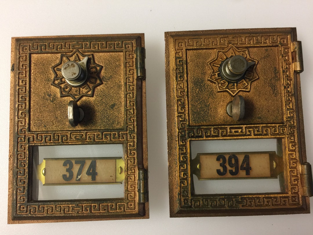 Vintage MAILBOX DOORS Set of 2 Etsy