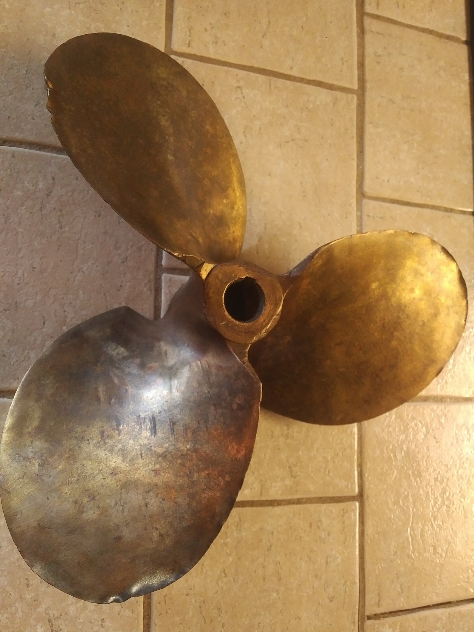 Large ANTIQUE BRONZE PROPELLER Etsy