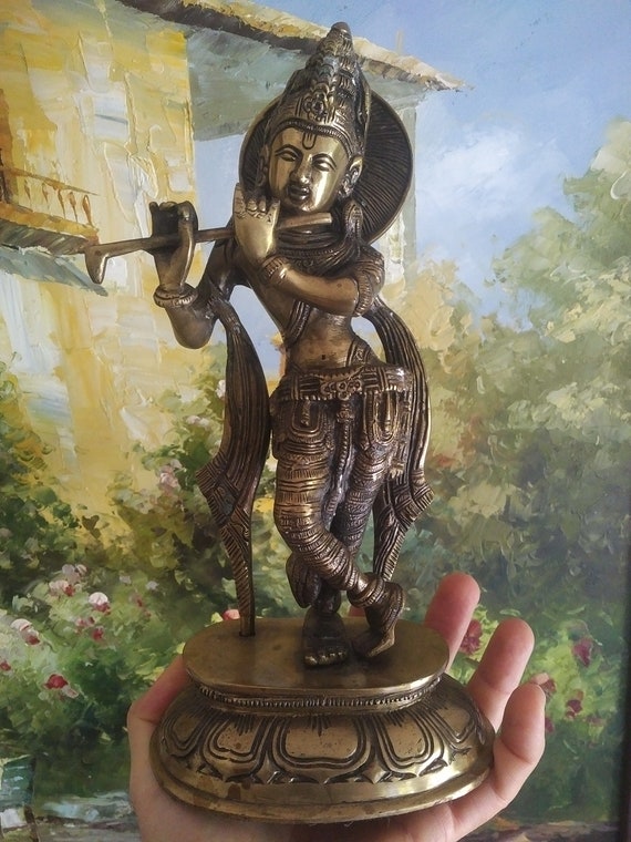 Large BRASS VISHNU STATUE