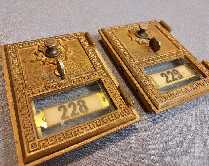 Vintage MAILBOX DOORS Set of 2 Etsy