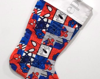 Handmade Spider-Man Fully Lined Christmas Stocking