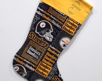 Handmade Steelers Fully Lined Christmas Stocking