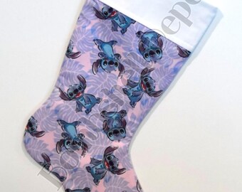 Handmade Fully Lined Stitch Christmas Stocking