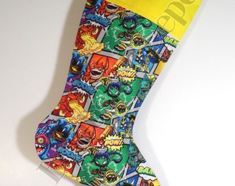 Handmade Skylanders Fully Lined Christmas Stocking