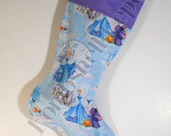 Handmade Cinderella Fully Lined Christmas Stocking