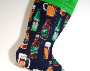 Handmade Beer Lover Christmas Stocking