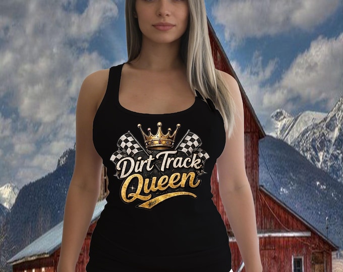 Dirt track queen PNG for DTF