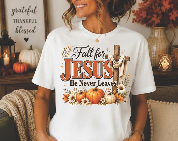 Fall For JESUS PNG for DTF