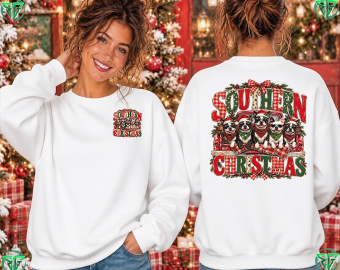 Southern Christmas PNG: DTF Printing File, Holiday Graphic Design