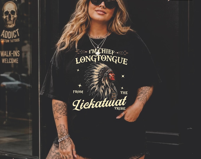 Native American Png, I'm Chief Longtongue From The Slapahoe Tribe Design, Native Indian Chief Png, US Native Pride Png, Chief Longtongue Art
