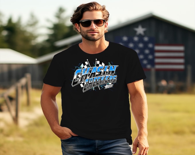 Chasin Checkers Graphic T-Shirt: Vintage Style, Unisex Fit PNG for DTF printing