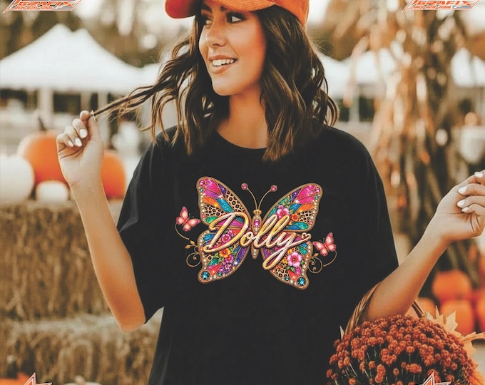 Dolly Butterfly PNG for DTF printing