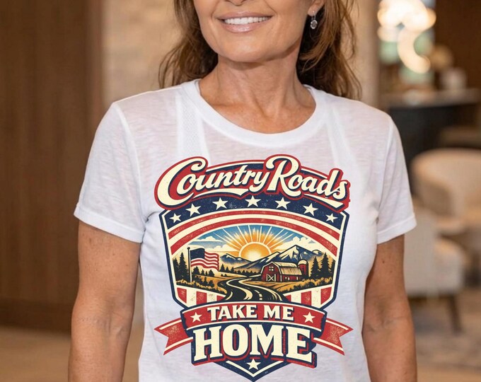 Country Roads PNG for DTF printing