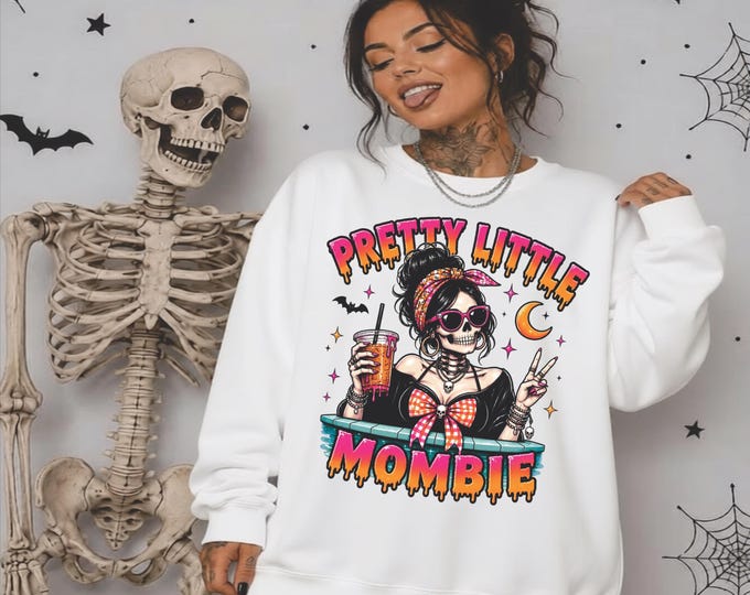 Pretty Little Mombie PNG | Spooky Mama Summerween Shirt | Tired Mom Humor