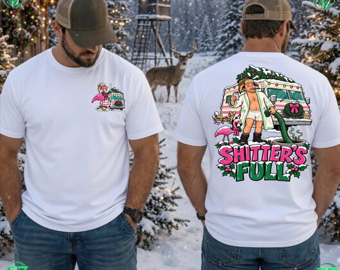 Shitters Full PNG: DTF Printing File, Christmas Truck Design