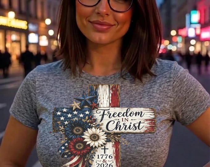Freedom in Christ PNG for DTF printing