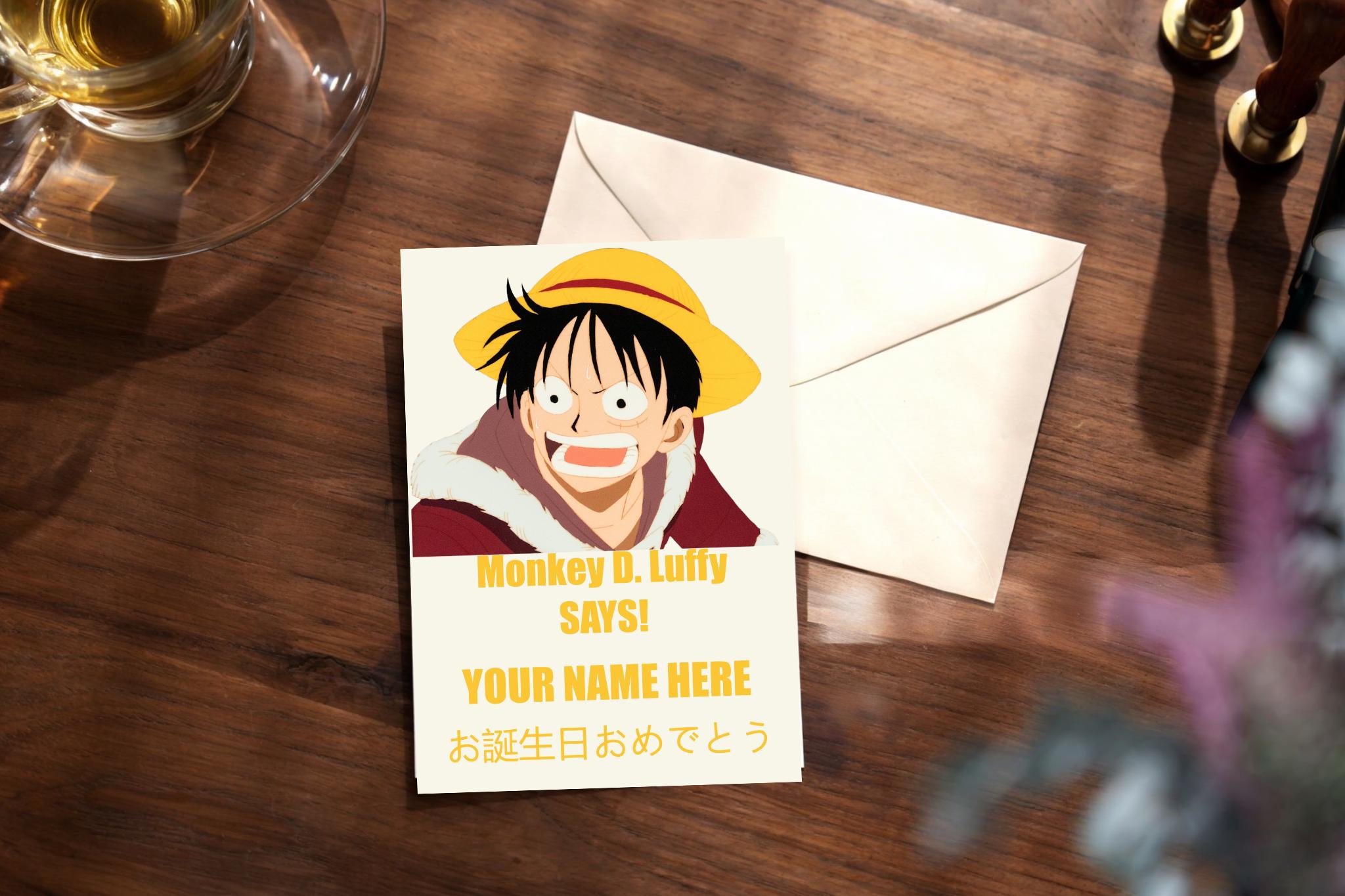 One piece bday greeting card - Etsy 日本