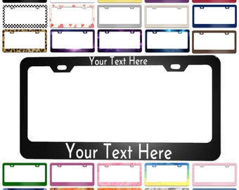 Cornice portatarga personalizzata, cornici portatarga personalizzate con testo, immagine e logo per auto, porta targa anteriore e posteriore per auto, design originale.