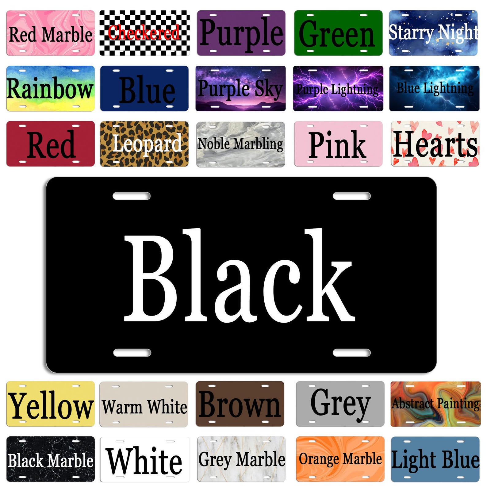 Custom Aluminum License Plate, Personalized Vanity Plate 6" X 12" (text ...