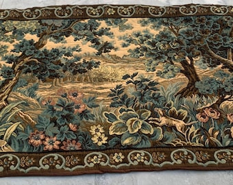 Vintage French Tapestry: Medieval Pictorial, Cozy Wall Decor (4x6 ft.)