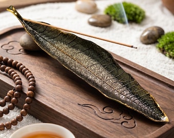 Leaf Incense Holder, Handmade Incense Stick Burner