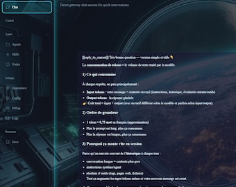 OpenClaw Interstellar Dashboard-tema | Anpassat ClawBot-gränssnitt | Animerade cyanfärgade ramar | 4K rymdskeppsbakgrund ingår